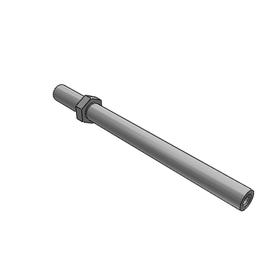 Cantilever pin for tensioner, bolt-fixed type, standard type, fixed thread length.