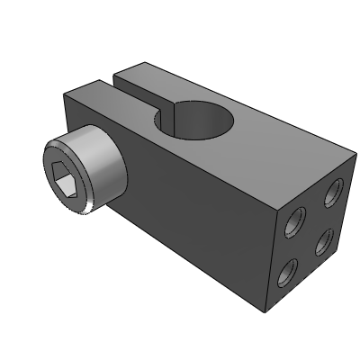 Pillar fixing clamp with threaded parallel