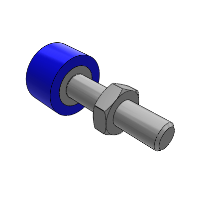 Positioning and guiding part, stop bolt, hexagon socket head type, polyurethane type