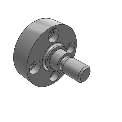 Cantilever pin, flange type, nut-fixed, round type