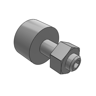 Ball roller, ball facing upward, nut-fixed type