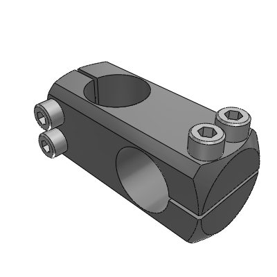 Simple Pillar Fixing Clamp Same Diameter Orthogonal Type
