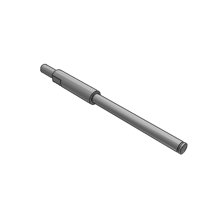 Cantilever pin with embedded external thread, retaining groove type, standard type, fixed thread length.