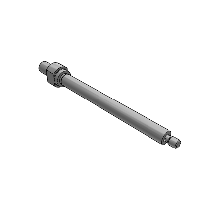Cantilever pin, external thread installation, external thread type, stepped type