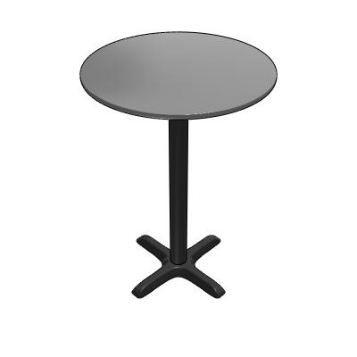 Bar Table Chrome Base Maple Top 30''