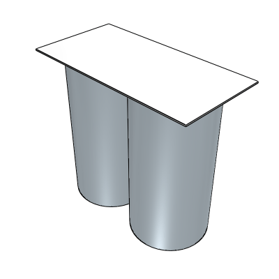 Cylinder Buffet Table 4'