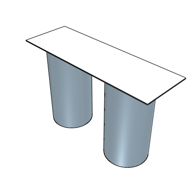 Cylinder Buffet Table 6'