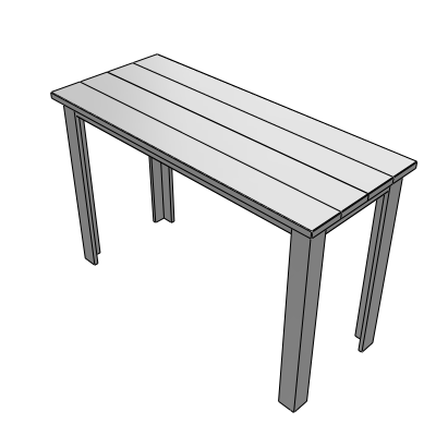 Memphis Rectangle Pub Table