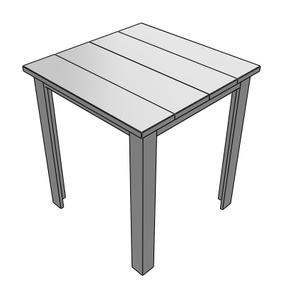 Memphis Square Pub Table