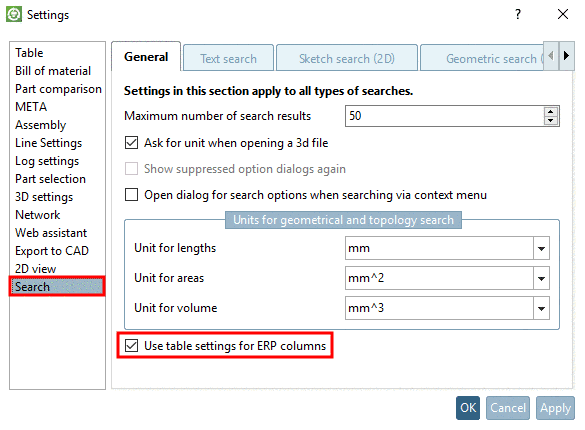 Search in -> Current selection