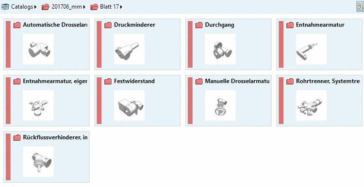 Part view in "Table" mode
