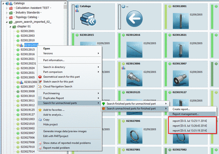 PARTsolutions attributes in the BOM list table