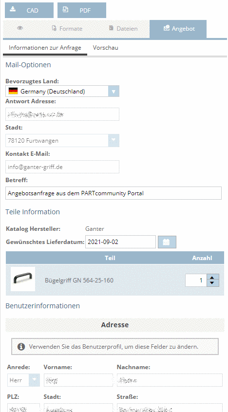 Example in PARTdesigner