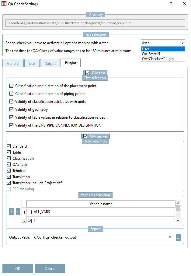 Plugins " tab page