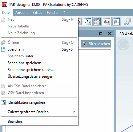 File " menu