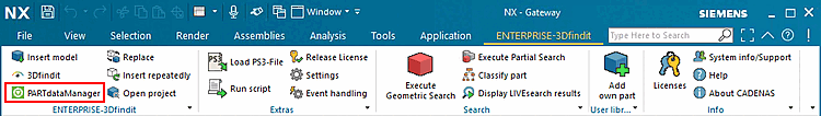 PARTdataManager (Fig. exemplary from NX)