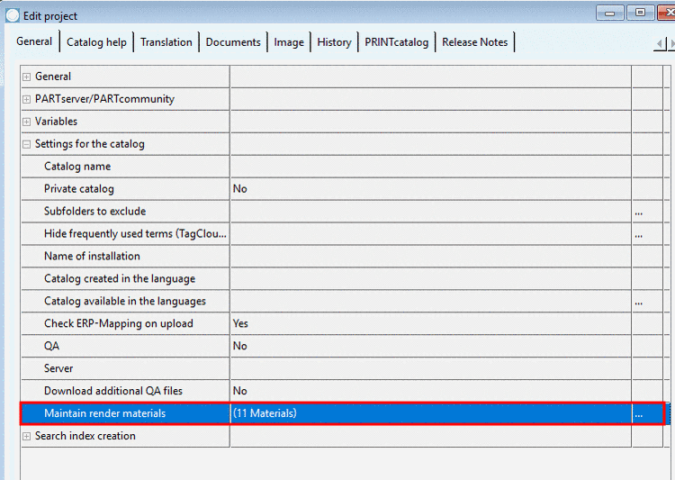 Maintain render materials