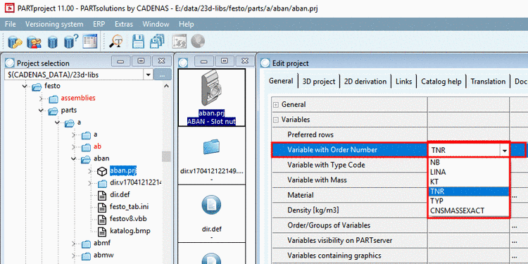Example project without value ranges in PARTproject