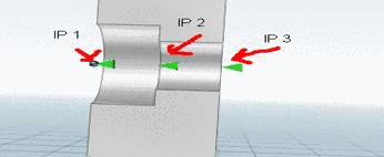 Through-hole with counterbore, flat resting