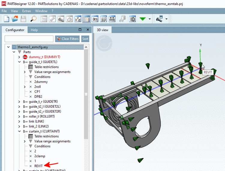 The figure shows the connection point intended for the placement.