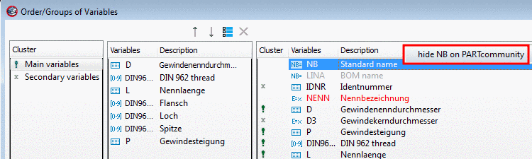 Hide NB on PARTcommunity