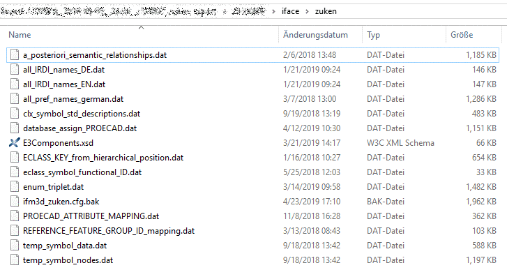 Referenced interface files