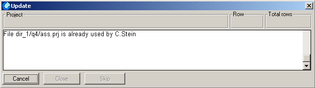 Notification - file in editing process