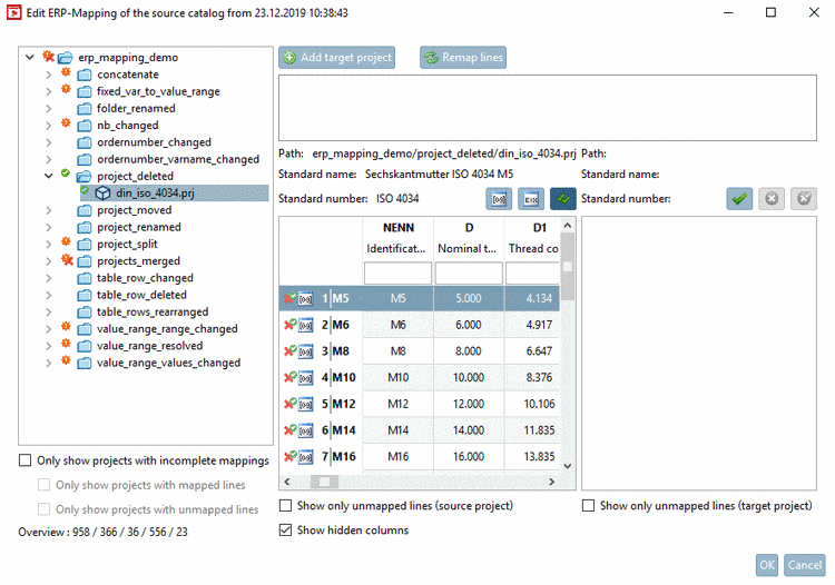 All assignments confirmed: The respective icons are shown in the directory tree and in the table.