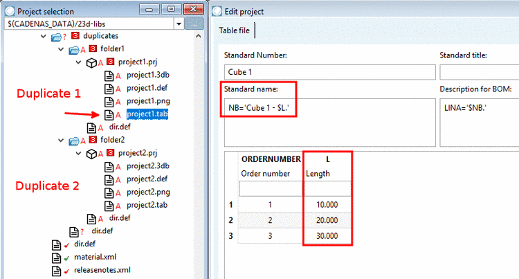 project1.prj and project2.prj are duplicates