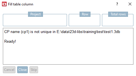 CP Name (xy) is not unique