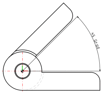 The piston has been moved out of the cylinder, modifying only the user assembly.