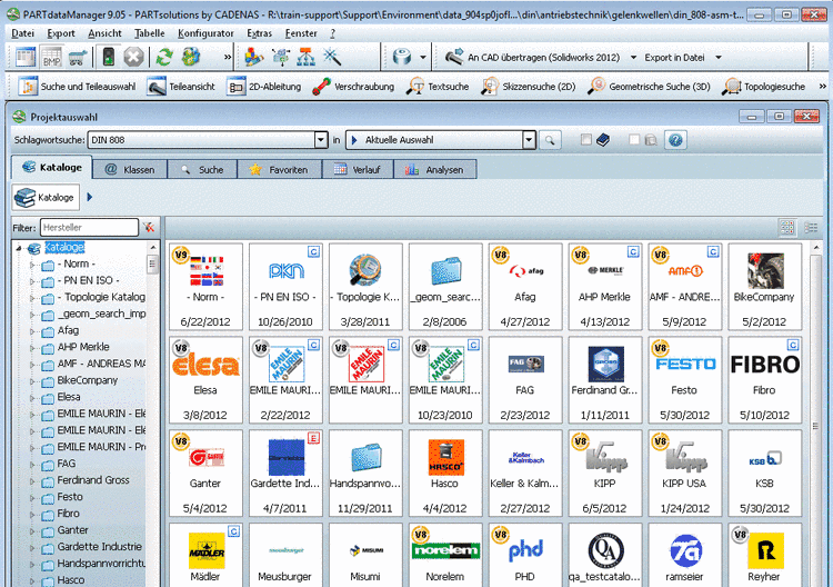 Search and Part Selection