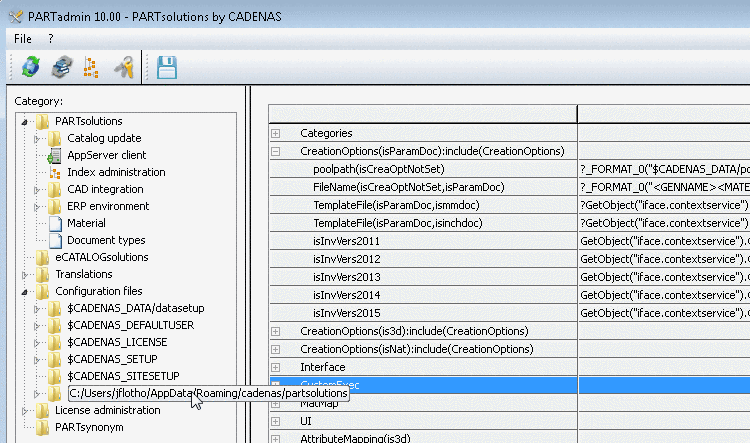 Status colors for catalog index in PARTdataManager
