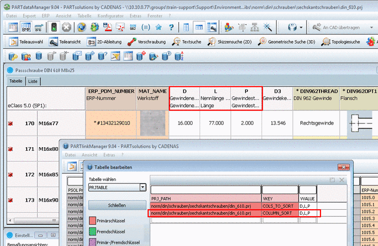 Select target project