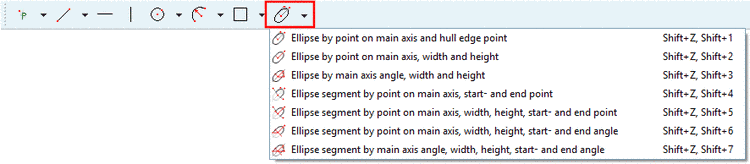 Ellipses Toolbar