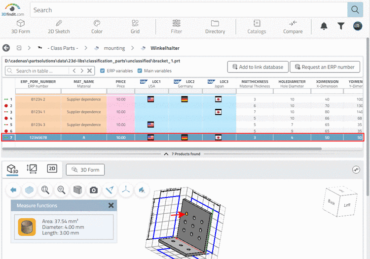The dialog box "Enter value" opens when clicking into the respective field of the column CNSMAT.
