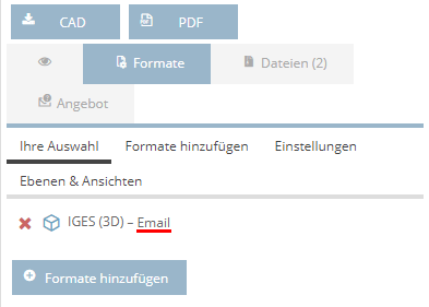 Example: Selection of IGES (3D)