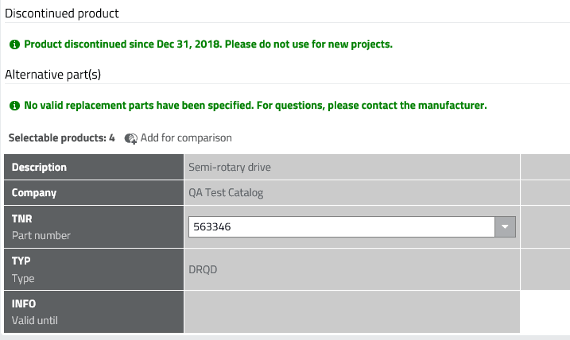 Example: Only replacement part is valid