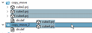 Example: Moving projects