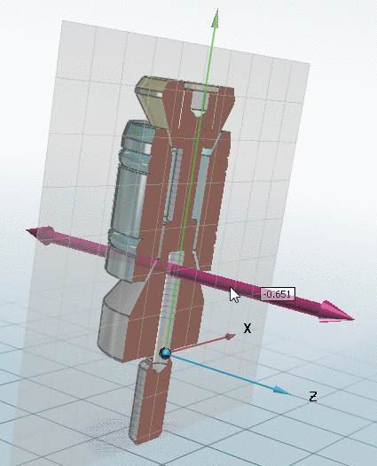 Sectional plane displayed