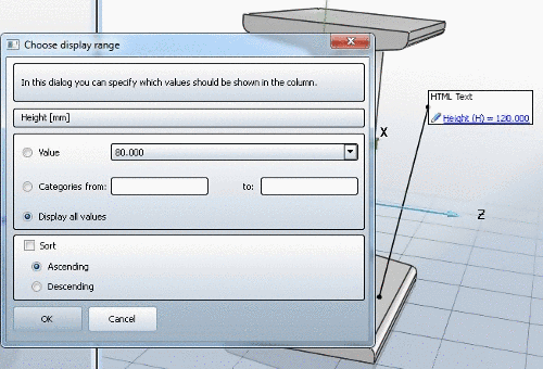 Choose display range