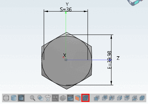 Perspective projection on