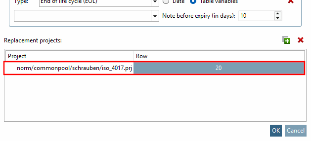 Replacement project registered