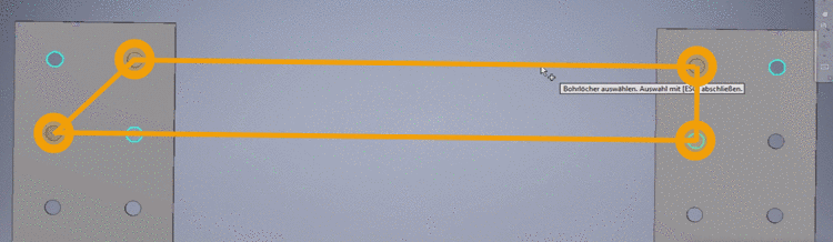 Plate with holes and cylinders