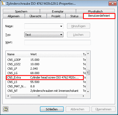 iProperties -> Tabbed page "User defined"