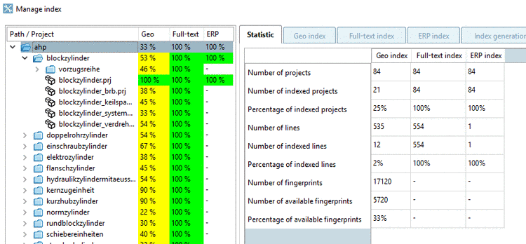 Tabbed page "Statistic"