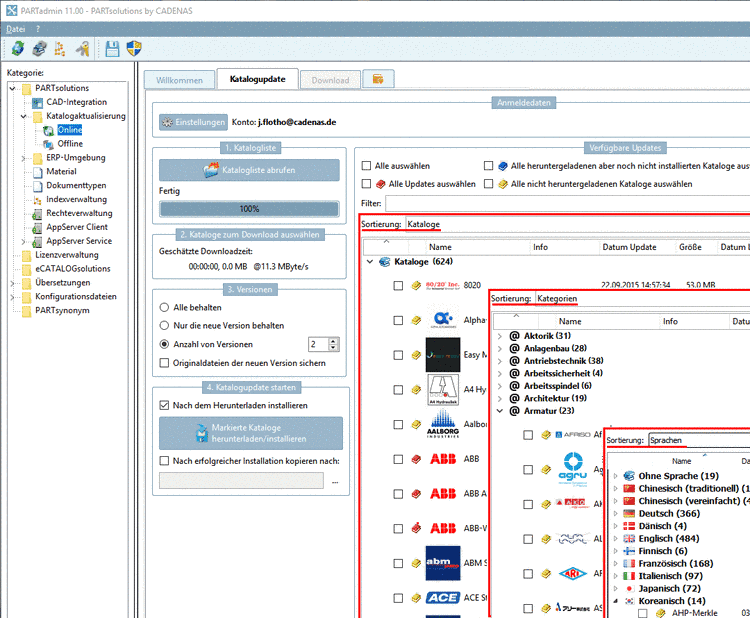 Software Local, data and setup from the app server