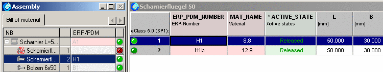 Part List - Select single part
