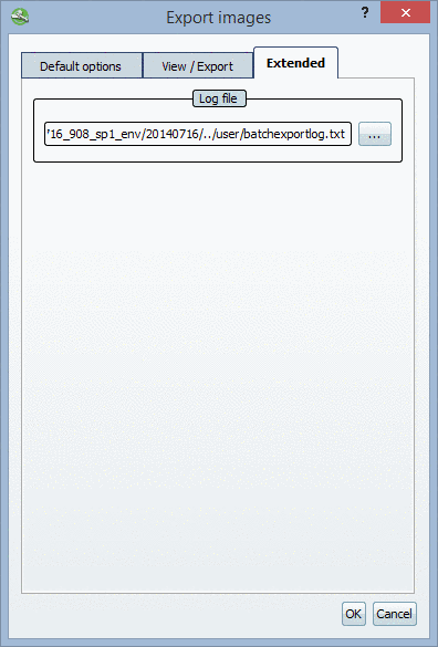 Export mode: Generate previews -> "Extended" tabbed page