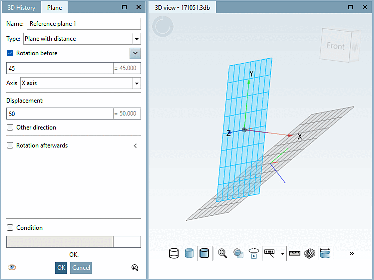 Reference plane with rotation before [Rotation before] and rotation after [Rotation afterwards]